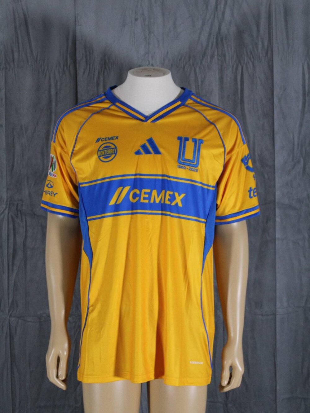 Tigres UANL Jersey - 2025 Home Jersey by Adidas - Men's Large